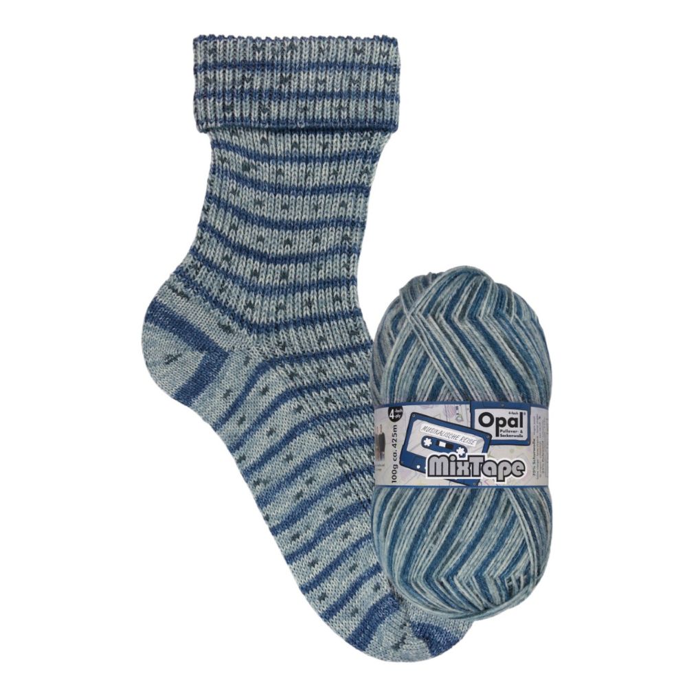 Multicoloured, Self-Patterning Sock Knitting and Crochet Yarn, Wool and Nylon Bl - Picture 6 of 10
