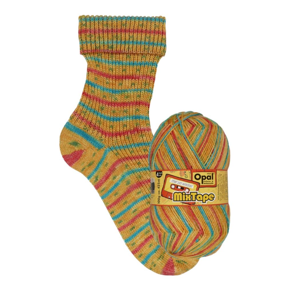 Multicoloured, Self-Patterning Sock Knitting and Crochet Yarn, Wool and Nylon Bl - Picture 7 of 10