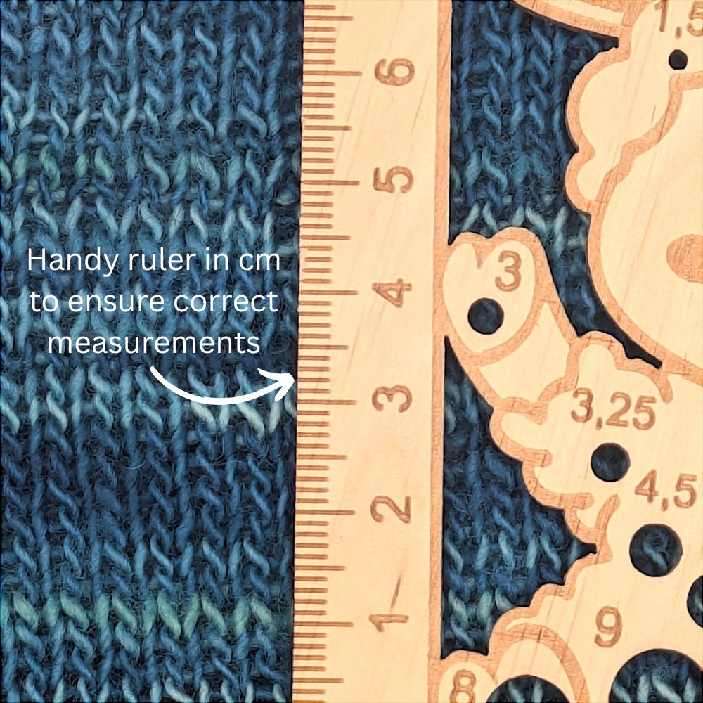 Aguja de tejer de madera calibre oveja medida regla pasador tamaño Reino Unido métrico 1,5 mm - 12 mm - Imagen 2 de 5