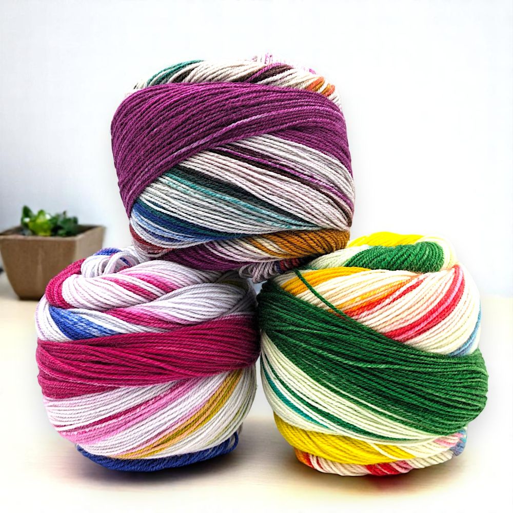 Laughing Hens Self-Patterning Multicolour Sock Yarn 4 Ply Knitting Crochet Wool - Picture 110 of 239