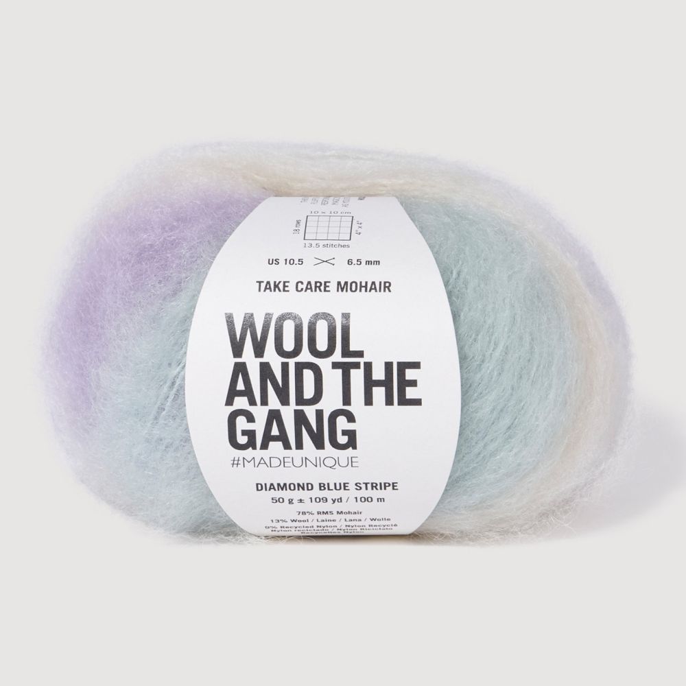 Wool and the Gang Take Care Mohair Self-Striping Stripe Wool Yarn - 100 Metres