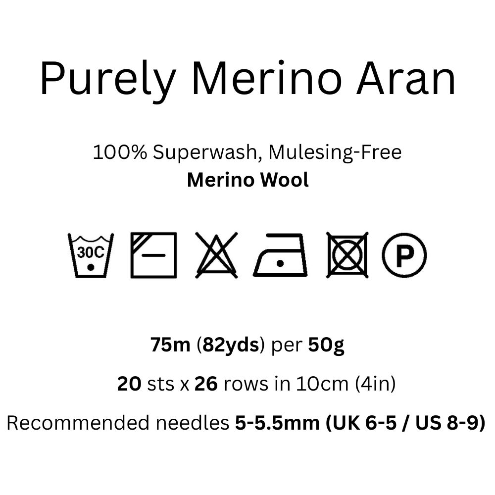 Purely Merino Yarn Aran-Weight Superwash Fine Knitting Crochet Wool All Colours - Picture 152 of 233
