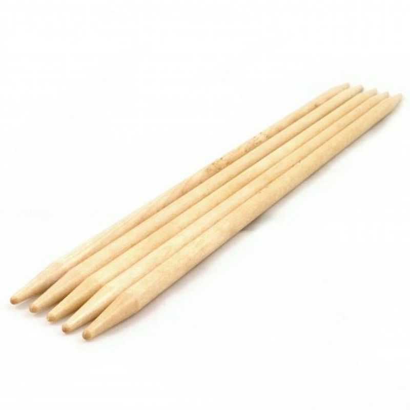 Bretagne Birke Stricknadeln 10" doppelspitz Holz 25 cm - Bild 10 von 16