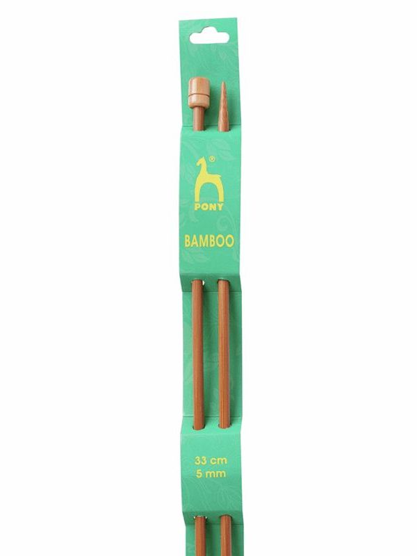 Agujas de tejer de bambú pony 13" madera puntiaguda de un solo extremo 33 cm - Imagen 10 de 16