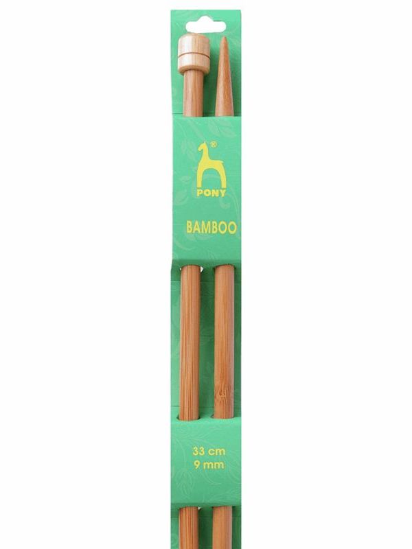 Agujas de tejer de bambú pony 13" madera puntiaguda de un solo extremo 33 cm - Imagen 16 de 16