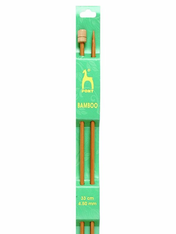 Agujas de tejer de bambú pony 13" madera puntiaguda de un solo extremo 33 cm - Imagen 9 de 16