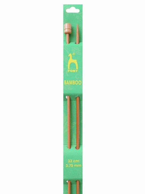 Agujas de tejer de bambú pony 13" madera puntiaguda de un solo extremo 33 cm - Imagen 7 de 16