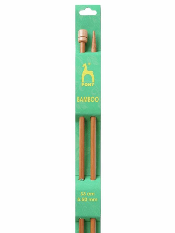 Agujas de tejer de bambú pony 13" madera puntiaguda de un solo extremo 33 cm - Imagen 11 de 16