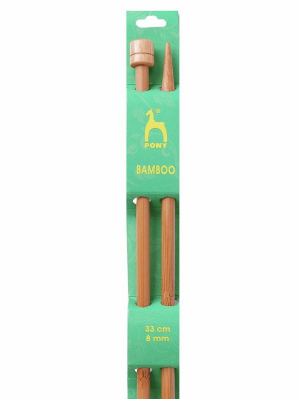 Agujas de tejer de bambú pony 13" madera puntiaguda de un solo extremo 33 cm - Imagen 15 de 16