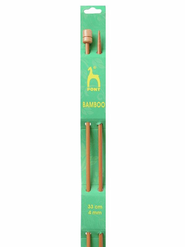 Agujas de tejer de bambú pony 13" madera puntiaguda de un solo extremo 33 cm - Imagen 8 de 16