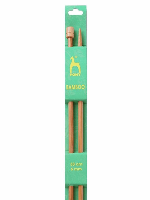 Agujas de tejer de bambú pony 13" madera puntiaguda de un solo extremo 33 cm - Imagen 12 de 16