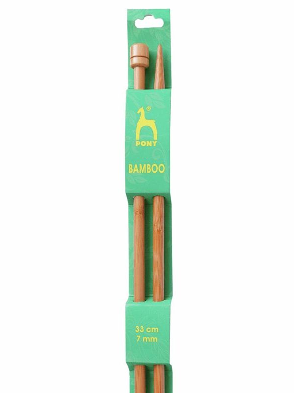 Agujas de tejer de bambú pony 13" madera puntiaguda de un solo extremo 33 cm - Imagen 14 de 16