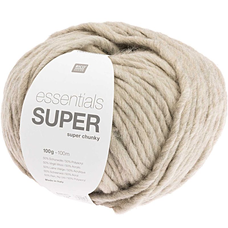 Rico Knitting Essentials Wool Yarn Super Chunky Crochet Plain Apparel 98 Yards
