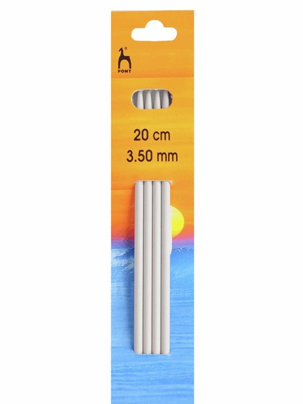Pony Set of 4 Metal Double Pointed Knitting Needles 20cm (8in) Aluminium 2-15mm