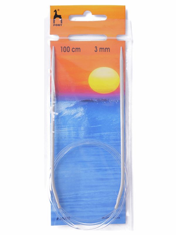 Pony Circular Knitting Needles Metal Round 40cm 60cm 80cm 100cm All Size Length - Picture 28 of 76