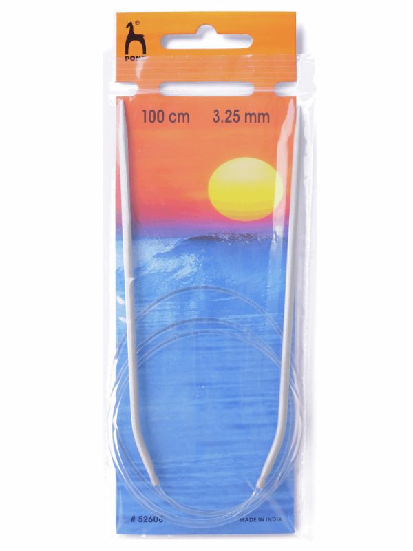 Pony Circular Knitting Needles Metal Round 40cm 60cm 80cm 100cm All Size Length - Picture 32 of 76