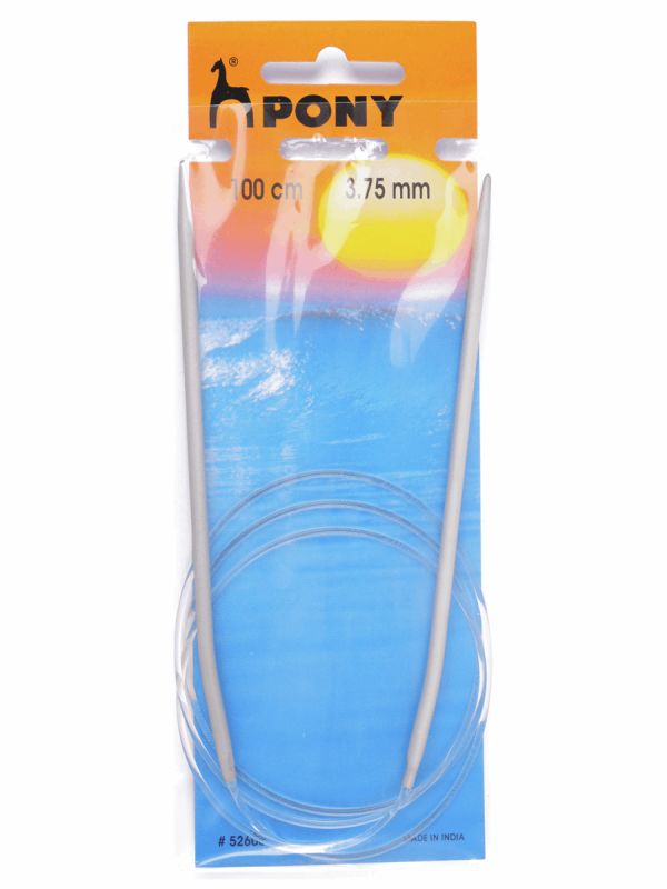 Pony Circular Knitting Needles Metal Round 40cm 60cm 80cm 100cm All Size Length - Picture 40 of 76