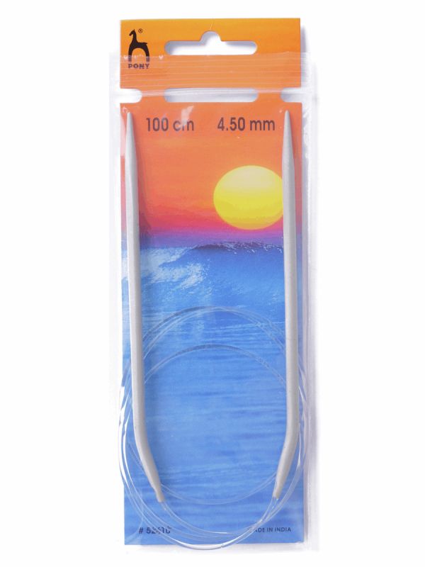 Pony Circular Knitting Needles Metal Round 40cm 60cm 80cm 100cm All Size Length - Picture 48 of 76