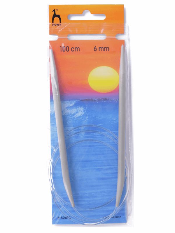 Pony Circular Knitting Needles Metal Round 40cm 60cm 80cm 100cm All Size Length - Picture 60 of 76