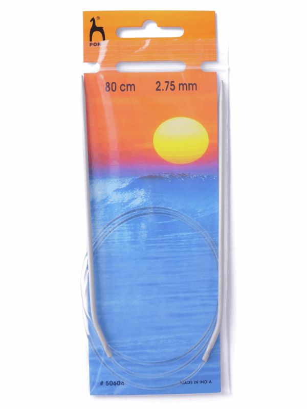 Pony Circular Knitting Needles Metal Round 40cm 60cm 80cm 100cm All Size Length - Picture 19 of 76