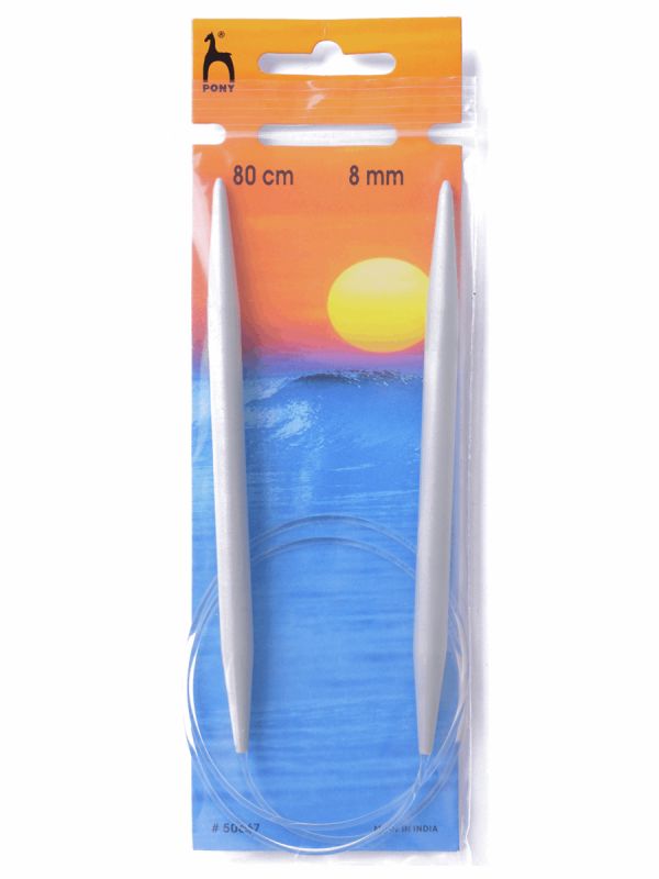 Pony Circular Knitting Needles Metal Round 40cm 60cm 80cm 100cm All Size Length - Picture 70 of 76