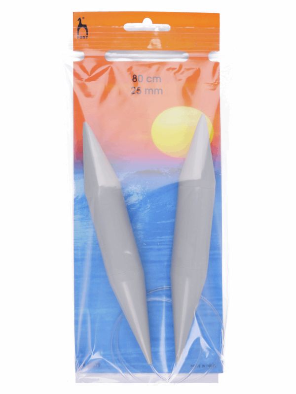 Pony Circular Knitting Needles Metal Round 40cm 60cm 80cm 100cm All Size Length - Picture 23 of 76