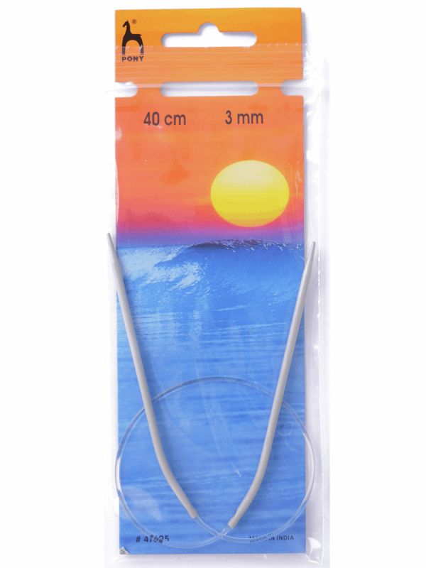 Pony Circular Knitting Needles Metal Round 40cm 60cm 80cm 100cm All Size Length - Picture 25 of 76