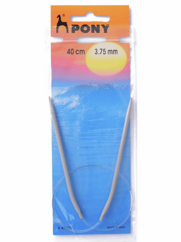 Pony Circular Knitting Needles Metal Round 40cm 60cm 80cm 100cm All Size Length - Picture 37 of 76