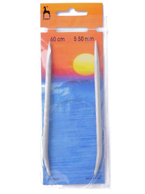 Pony Circular Knitting Needles Metal Round 40cm 60cm 80cm 100cm All Size Length - Picture 55 of 76