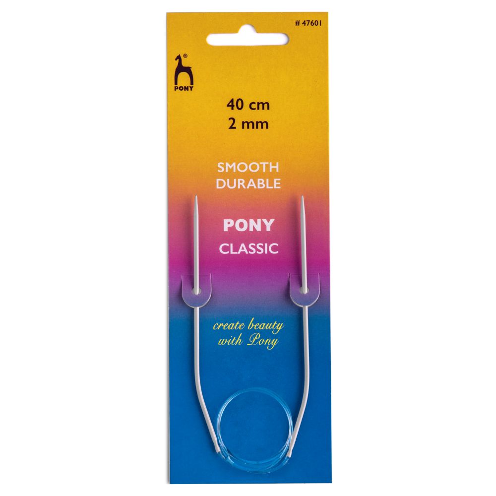 Pony Circular Knitting Needles Metal Round 40cm 60cm 80cm 100cm All Size Length - Picture 8 of 76
