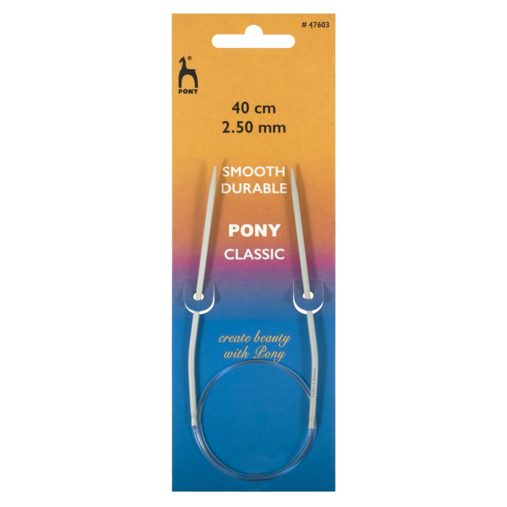 Pony Circular Knitting Needles Metal Round 40cm 60cm 80cm 100cm All Size Length - Picture 15 of 76