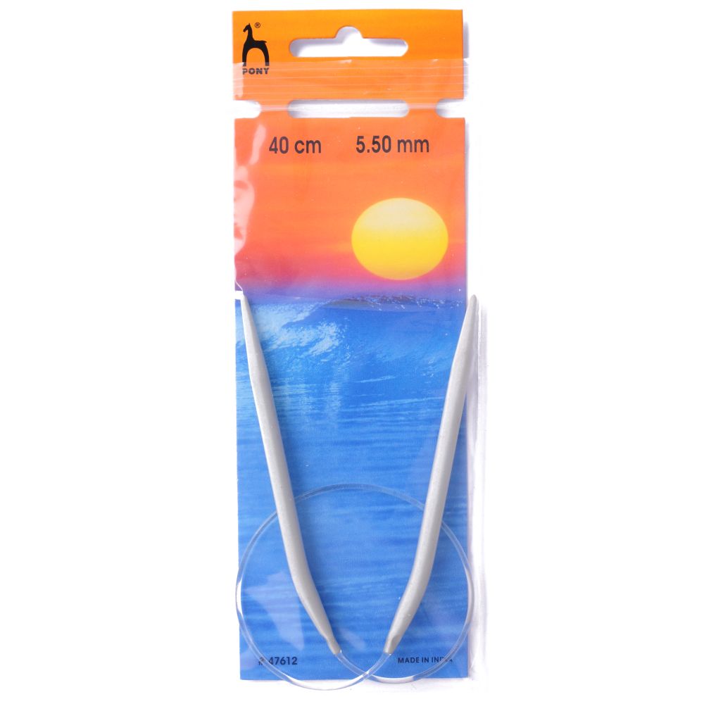 Pony Circular Knitting Needles Metal Round 40cm 60cm 80cm 100cm All Size Length - Picture 53 of 76