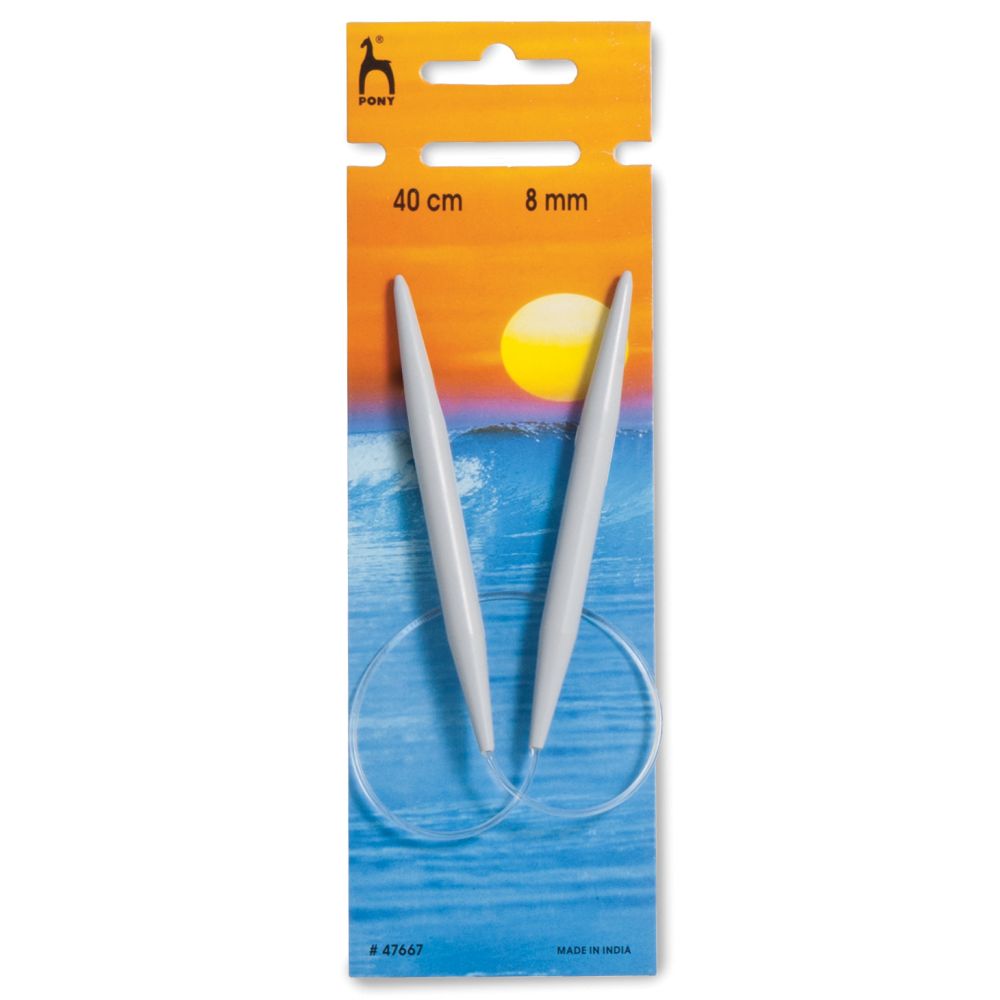 Pony Circular Knitting Needles Metal Round 40cm 60cm 80cm 100cm All Size Length - Picture 69 of 76