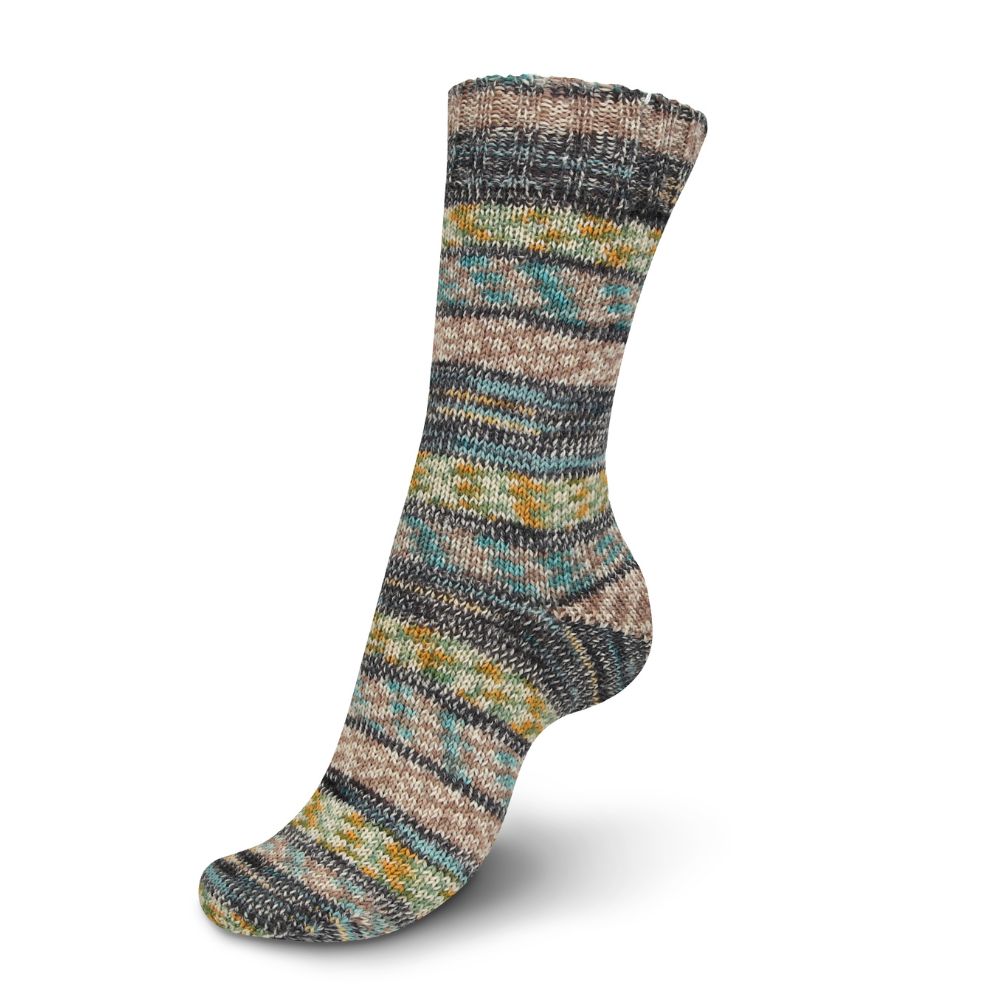 Self-Patterning Multicolour Sock Yarn - Regia 4 Ply Color 100g On the Top - Picture 3 of 7