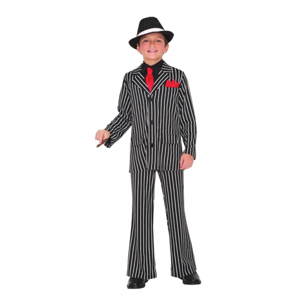 Boys Quality Gangster Costume Dress Up Outfit Book Week Al Capone 8-10 ...