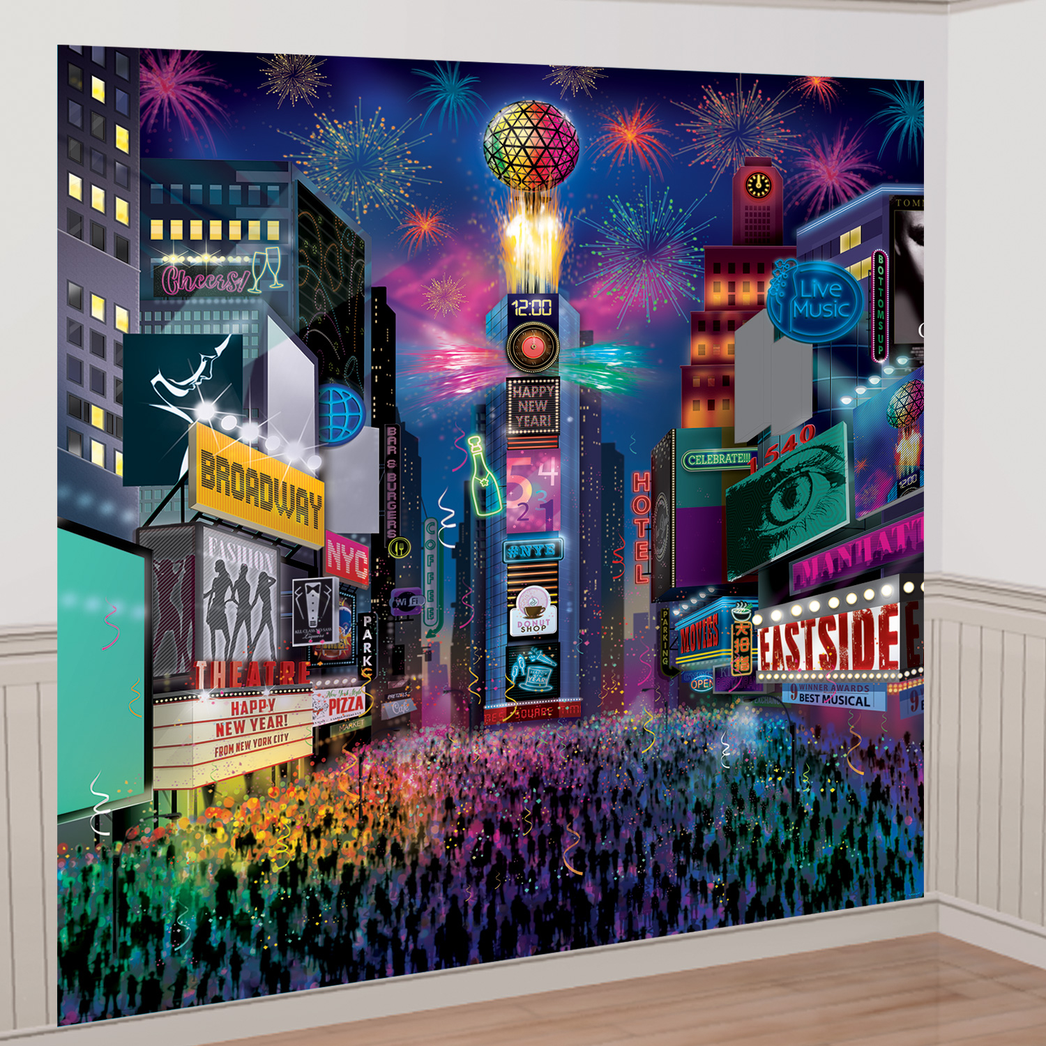 Times Square Deluxe New Year Wall Decoration Large Party Times Square Deluxe New Year Wall Decoration Large Party Decorations