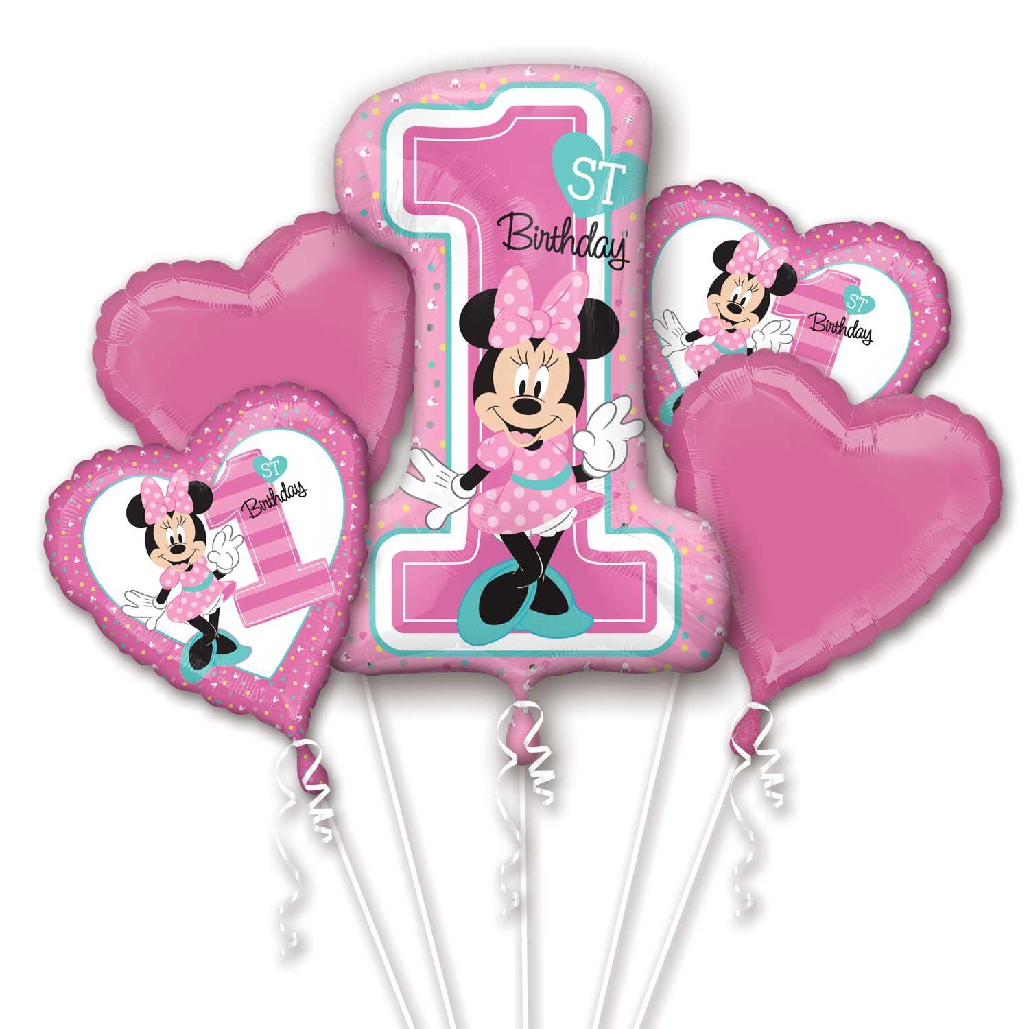 Minnie Mouse Grande 1st Globo De Cumpleanos Ramo Edad 1 Fiesta Decoracion Ebay