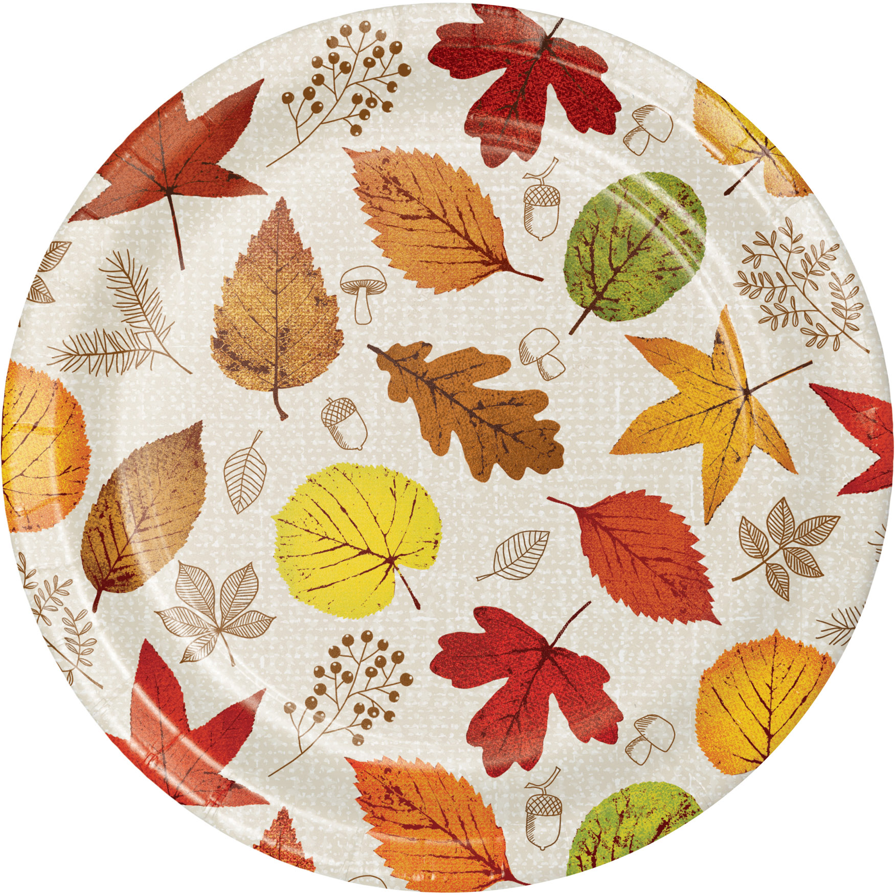 Gedeckter Tisch 8 x Thanksgiving Autumn Harvest Paper Dessert Plates