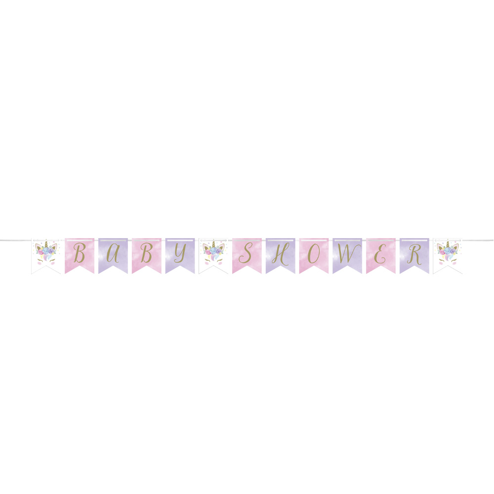 Lovely Swan Pink Flag Banner Party Christening Baby Shower Birthday Decoration
