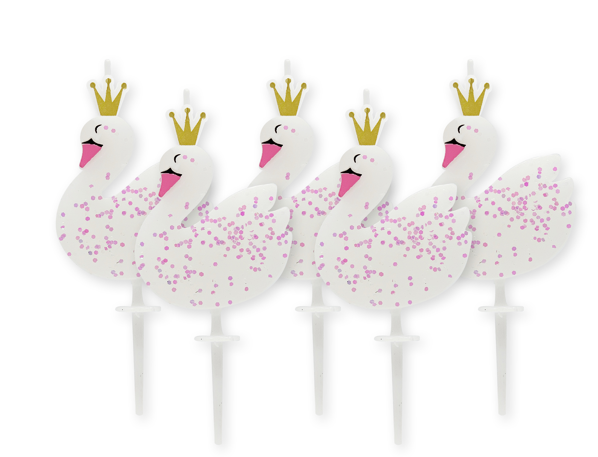 5 X Style Cygne Paillette Bougie Gateau Piques Fille Princesse Anniversaire Fete Ebay