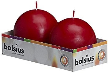 HOME OR EVENT DECOR BULK BUY WHITE or IVORY BOLSIUS BALL CANDLES 70mm 