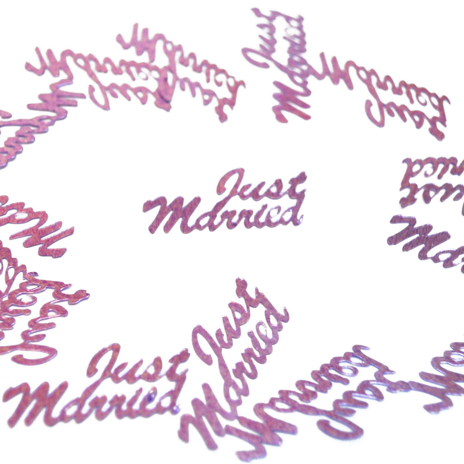 JUST MARRIED WEDDING PARTY FOIL TABLE CONFETTI - ALL COLOURS