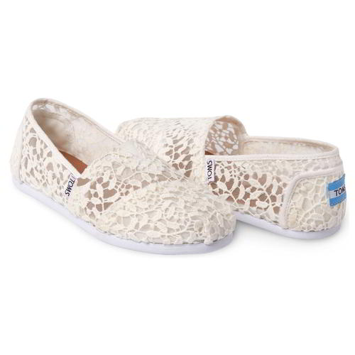 white crochet toms