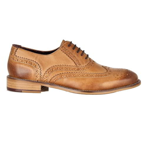 wide fit brown brogues