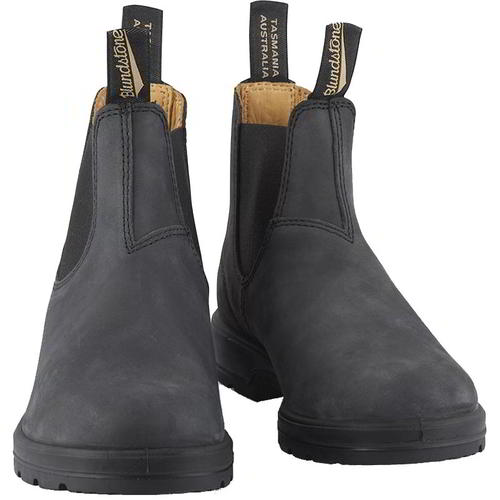 587 leather lined chelsea boots in rustic black