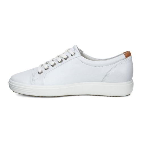 ecco white leather trainers