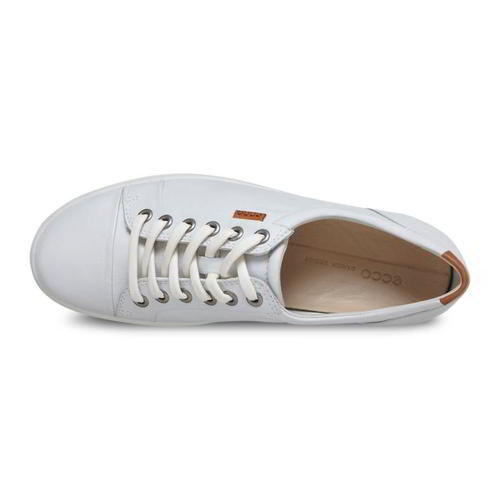 ecco white leather trainers