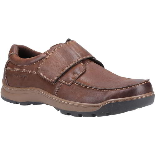 Hush Puppies - Casper Touch Fastening Mens Shoes Brown / 9