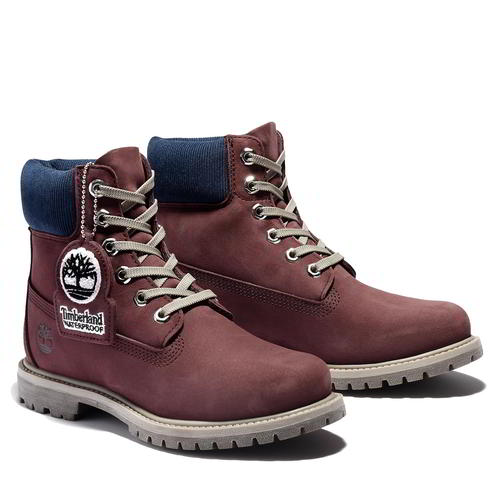 ladies red timberland boots