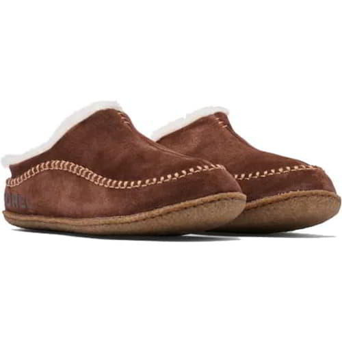 Sorel Lanner Ridge Mens Brown Leather Slip On Mule Slippers Shoes
